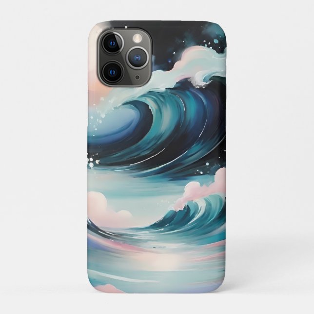 Abstract art with ocean waves Case-Mate iPhone case (Back)