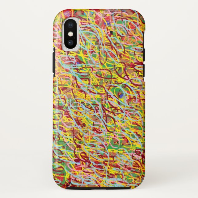 abstract art with scribble,very colourful Case-Mate iPhone case (Back)