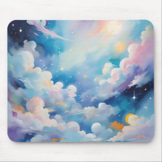 Abstract art with sky theme mouse mat