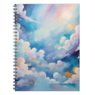 Abstract art with sky theme notebook