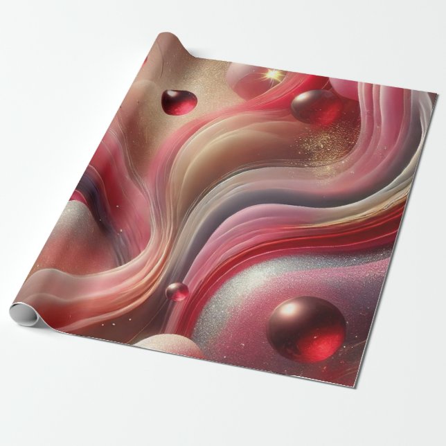 Abstract Art Wrapping Paper (Unrolled)