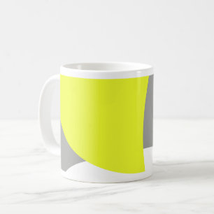 Abstract Art Yellow Grey White Coffee Mug