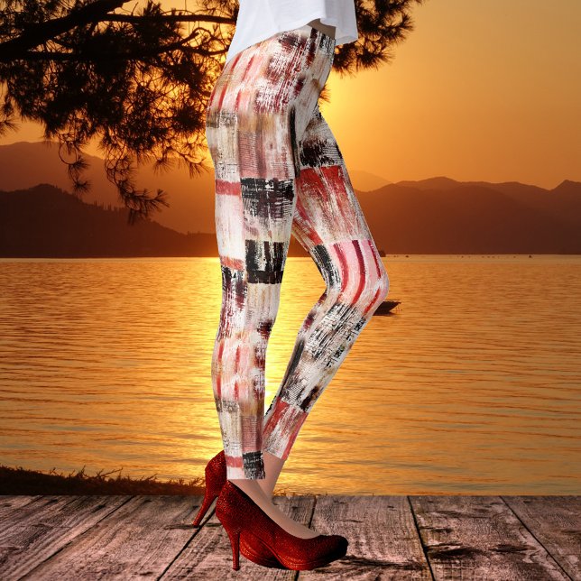 Abstract Artistic Autumn Design Pattern Leggings (Creator Uploaded)