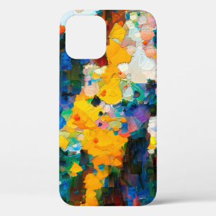 Abstract artistic background. Warm vibrant texture iPhone 12 Case