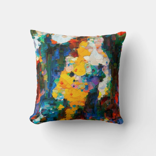 Abstract artistic background. Warm vibrant texture Cushion (Front)