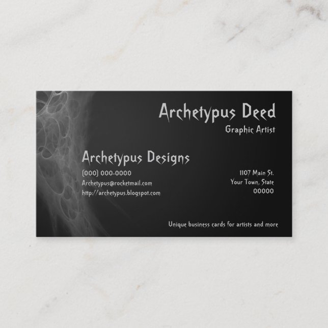 Abstract Artistic Business Card (Front)