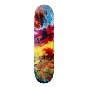 Abstract Artistic Colourful Skateboard