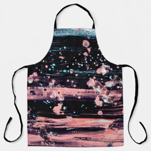 Abstract artistic dark grey and pink background wi apron