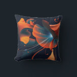 Abstract artistic flower cushion<br><div class="desc">Abstract artistic flower on dark background</div>