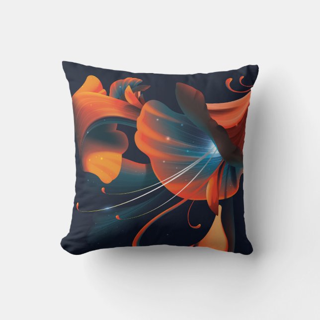Abstract artistic flower cushion (Front)