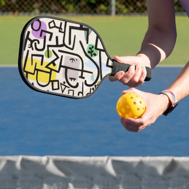 Abstract Artistic Fusion: The Cubist Marvel Pickleball Paddle (Insitu)