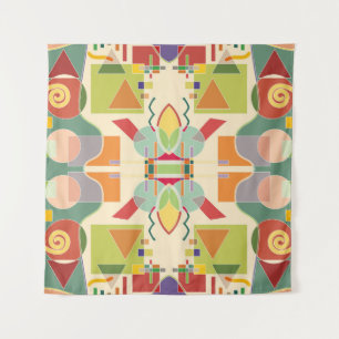 Abstract artistic geometric seamless pattern. Colo Tapestry