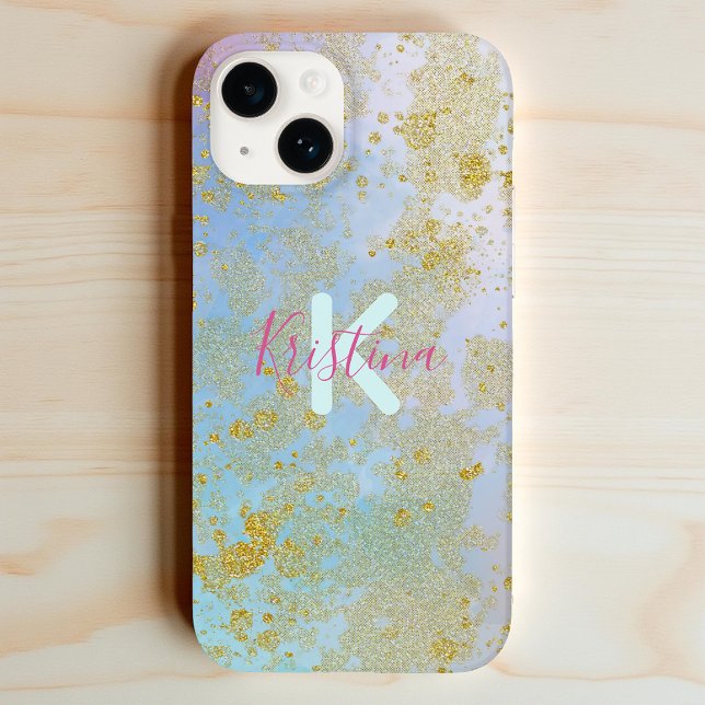 Abstract Artistic Modern Glam Chic Glittery Pastel Case-Mate iPhone Case (Creator Uploaded)