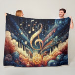 Abstract Artistic Music Theme Fleece Blanket<br><div class="desc">Abstract Artistic Music Theme</div>