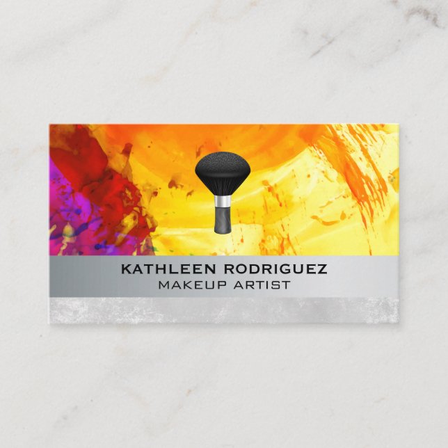 Abstract Artwork | Brush Business Card (Front)