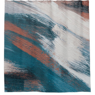 Abstract artwork. Brush strokes on paper. Vintage  Shower Curtain