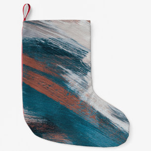 Abstract artwork. Brush strokes on paper. Vintage Small Christmas Stocking