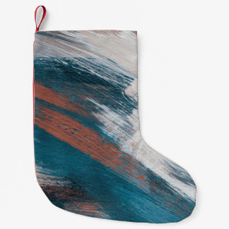 Abstract artwork. Brush strokes on paper. Vintage Small Christmas Stocking