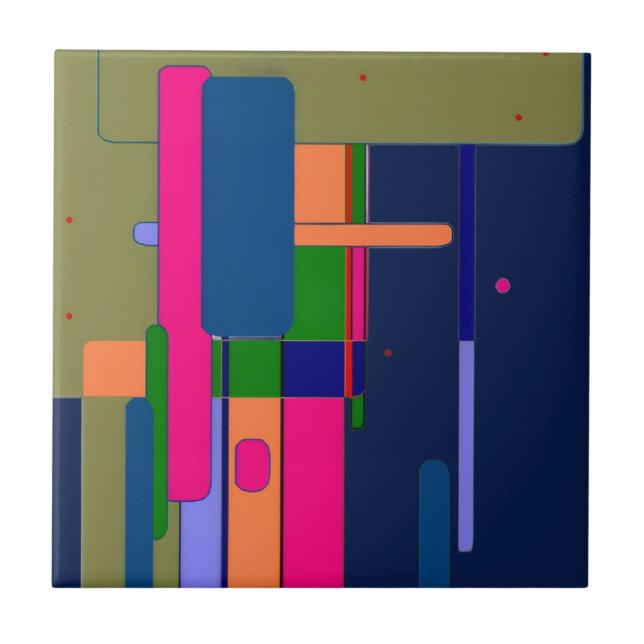 Abstract Artwork Composition  Tile (Front)