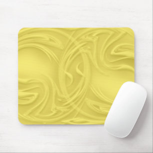 Abstract Artwork Curls Over Yellow  Mouse Mat