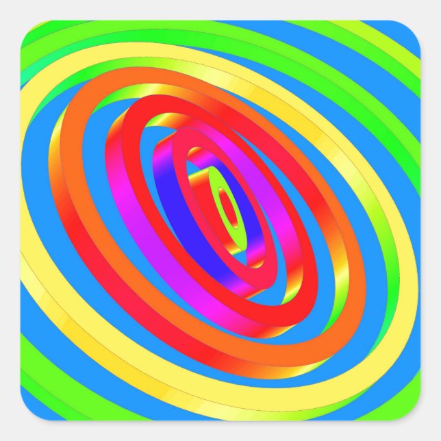 Abstract Artwork Square Sticker (Front)