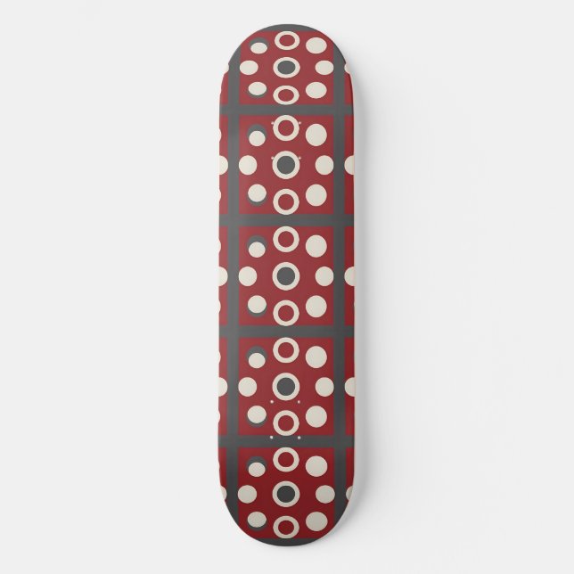 Abstract Artwork With Circular Shapes Skateboard (Front)