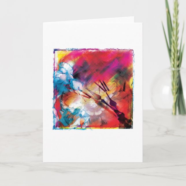 Abstract Arty Greetings Card (Front)