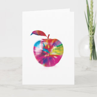 Abstract Arty Greetings Card - Coloured Apple