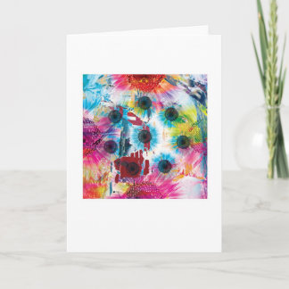 Abstract Arty Greetings Card - Floral Theme