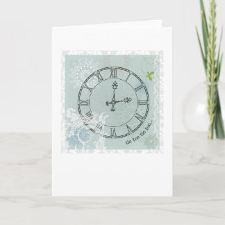 Abstract Arty Greetings Card - Time Theme