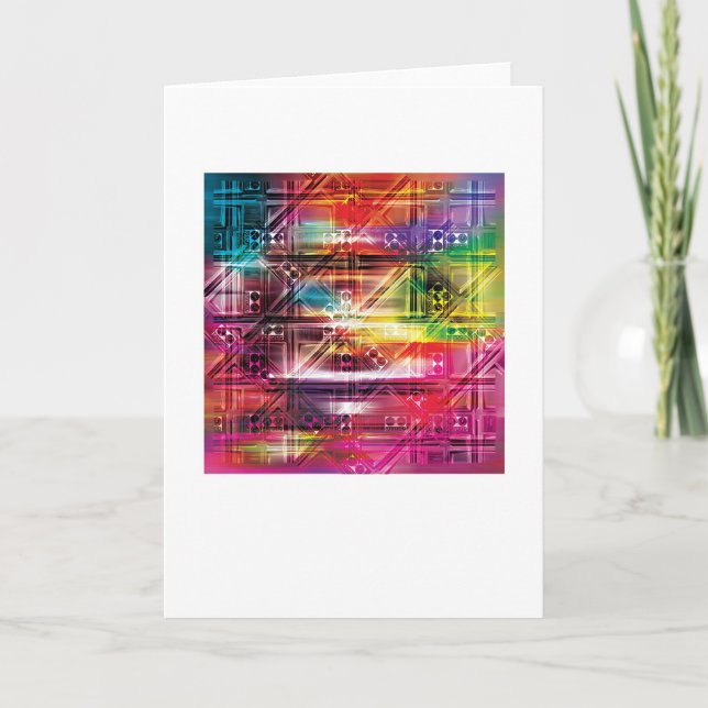 Abstract Arty Greetings Card - TV Themed (Front)