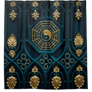 Abstract asia asian background shower curtain