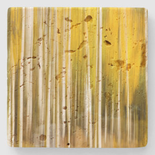 Abstract Aspens Stone Coaster