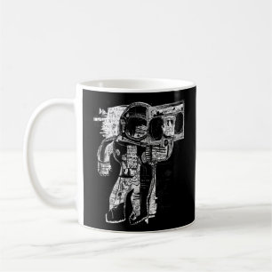 Abstract Astronaut Listening To Music Illustration Coffee Mug