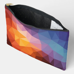 Abstract Asymmetrical Triangles Accessory Pouch