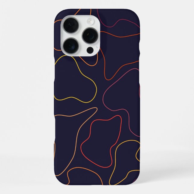 Abstract Aura Flow Lines Pattern Phone Case (Back)