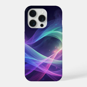 Abstract Aurora Light Waves Gradient Digital Art iPhone 15 Pro Case