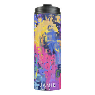 Abstract Aurora Thermal Tumbler