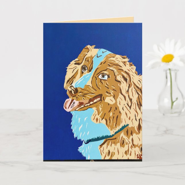 Abstract Australian Sheppard Card (Small Plant)