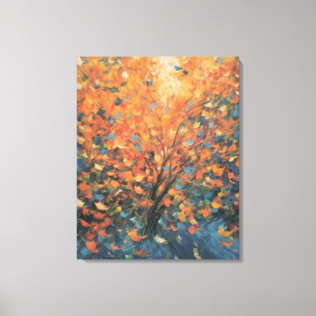 Abstract Autumn Breeze Fine Art Canvas Print (Front)