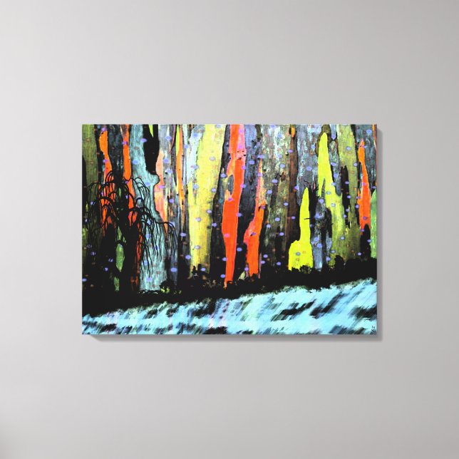 Abstract Autumn By The Riverside Canvas Print (Front)