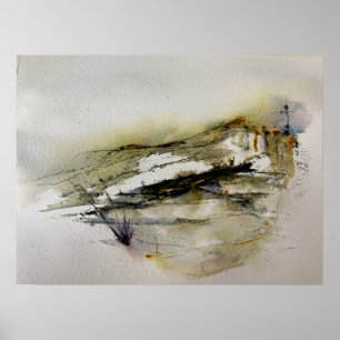 Abstract Autumn Colours Landscape Poster