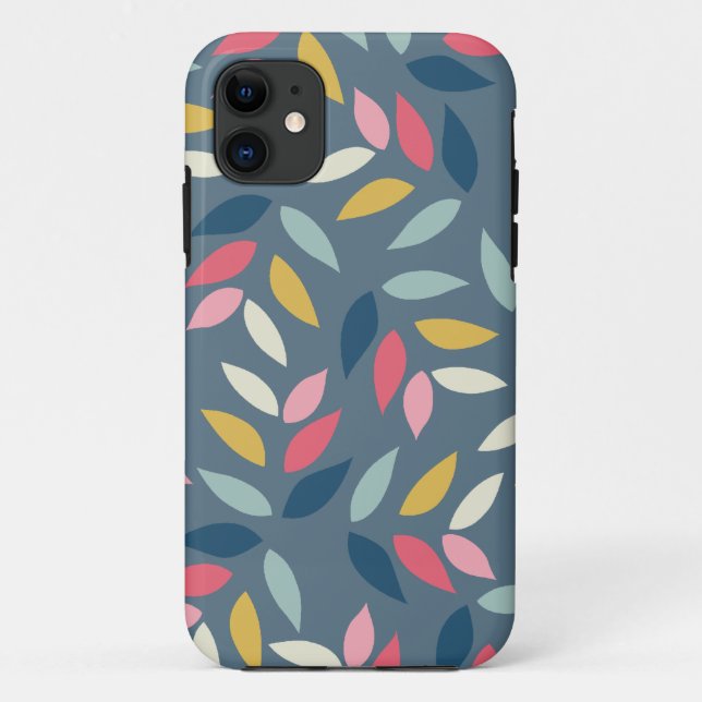 Abstract Autumn Inspired Leaves Pattern Case-Mate iPhone Case (Back)