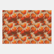 Abstract Autumn Leaves Pattern