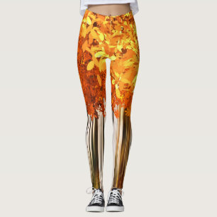 Abstract Autumn Leggings