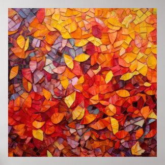 Abstract Autumn Mosaic Fine Art Poster