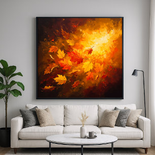 Abstract Autumn - Painterly Style Nature Artwork Poster