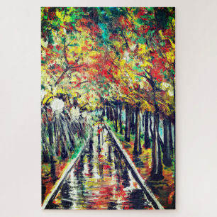 Abstract Autumn Puzzle - Painted
