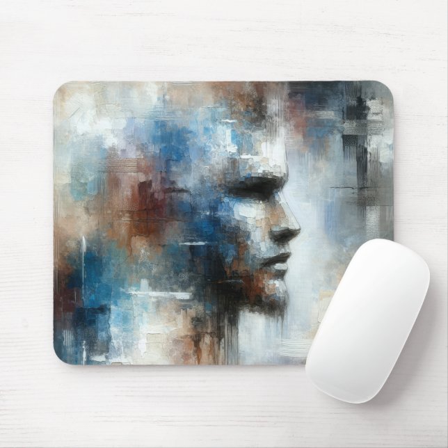 Abstract Avant-garde Man Mouse Mat (With Mouse)