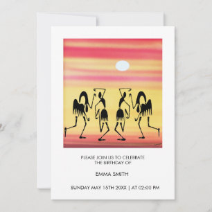 Abstract, Awesome Break Dance Birthday  Invitation